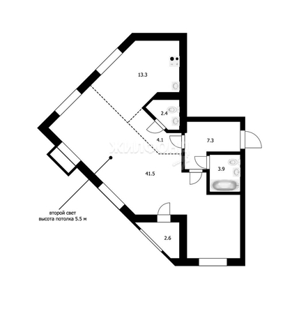 
   Продам 3-комнатную, 72.5 м², имени генерал-майора Рожкина А.Н. ул, 18

. Фото 17.