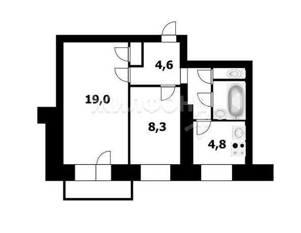 
   Продам 2-комнатную, 42.8 м², Революции ул, 6

. Фото 11.