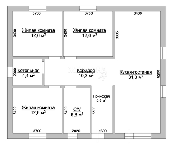 
   Продам дом, 96.4 м², Садовый

. Фото 21.