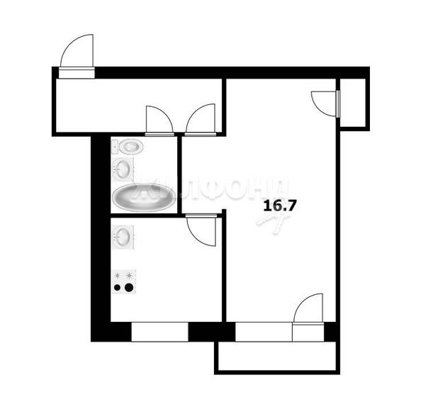 
   Продам 1-комнатную, 31.4 м², Карла Маркса пр-кт, 41

. Фото 6.