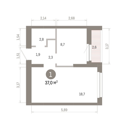 
  Продается 1-комн. квартира, 37 м², ЖК Лебедевский квартал, дом 1
. Фото 1.