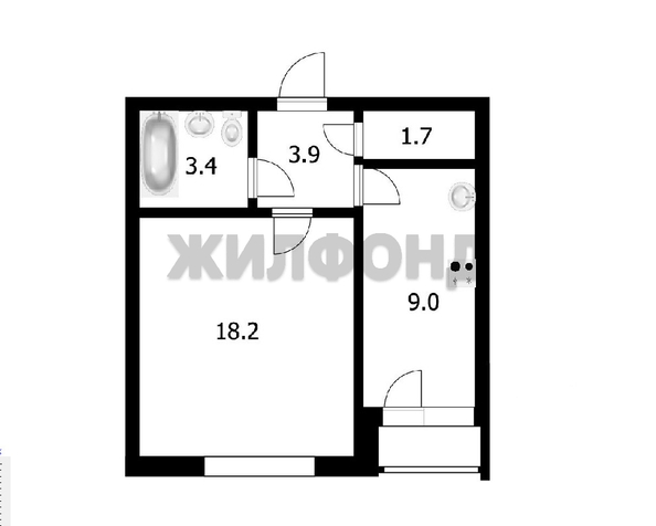 
   Продам 1-комнатную, 36.3 м², Гусинобродское ш, 33

. Фото 3.