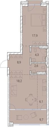 
  Продается 1-комн. квартира, 67.7 м², ЖК Тайм Сквер
. Фото 38.