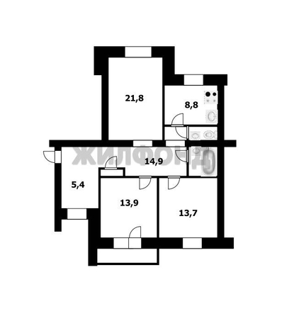 
   Продам 3-комнатную, 84.2 м², Связистов ул, 13

. Фото 13.