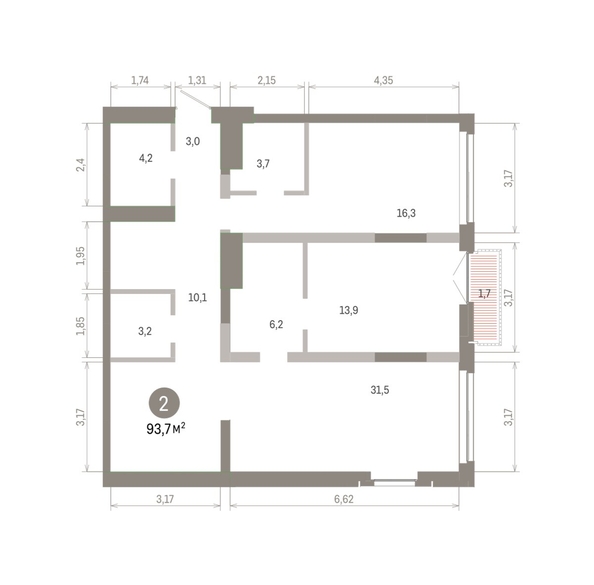
  Продается 2-комн. квартира 93.73 м², в ЖК Европейский берег, дом 45. Фото 1.