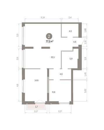 
  Продается 2-комн. квартира, 77.46 м², ЖК Европейский берег, дом 45
. Фото 1.