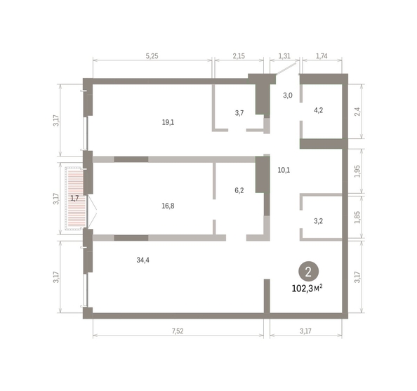 
  Продается 2-комн. квартира, 102.29 м², ЖК Европейский берег, дом 45
. Фото 2.