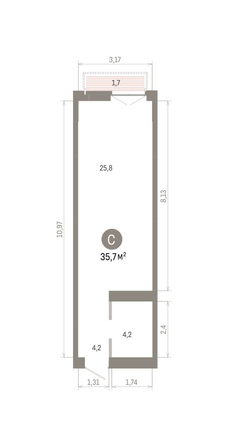
  Продается студия 35.74 м², в ЖК Европейский берег, дом 45. Фото 1.