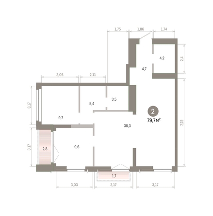 
  Продается 2-комн. квартира 79.69 м², в ЖК Европейский берег, дом 45. Фото 1.