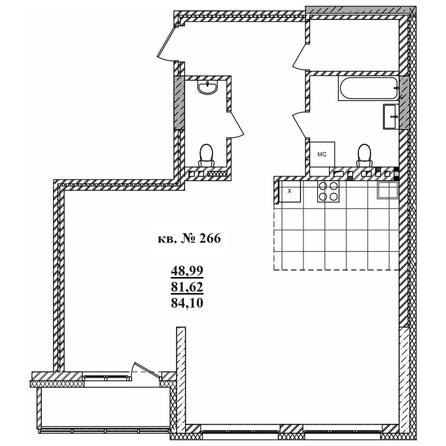 
   Продам 3-комнатную, 86.09 м²,  Римский квартал, 2 очередь

. Фото 1.