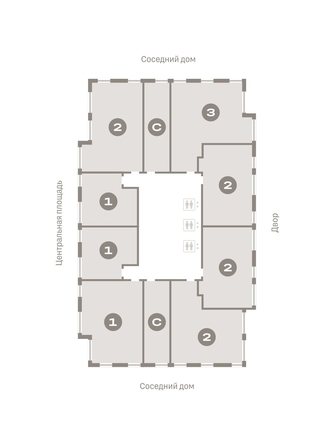 
   Продам 2-комнатную, 70.97 м², Европейский берег, дом 45

. Фото 1.