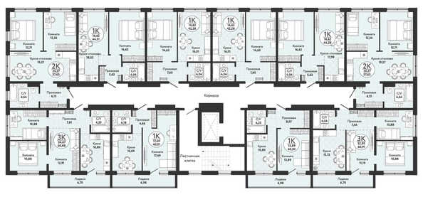 
   Продам 3-комнатную, 60.88 м², Одоевский, дом 4

. Фото 1.