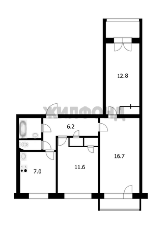 
   Продам 3-комнатную, 59.2 м², Зорге ул, 74

. Фото 14.