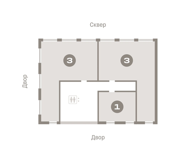 
   Продам 1-комнатную, 35.26 м², Европейский берег, дом 45

. Фото 1.