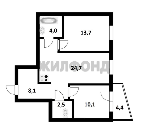 
   Продам 2-комнатную, 63 м², Гоголя ул, 205

. Фото 29.