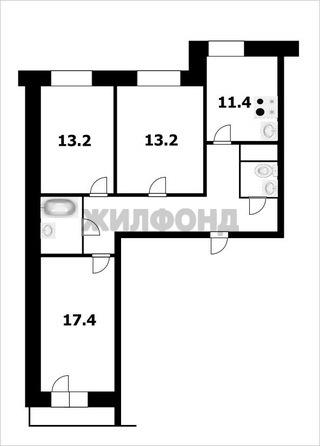 
   Продам 3-комнатную, 75.6 м², Титова ул, 232/1

. Фото 25.