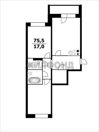 
   Продам 3-комнатную, 75 м², Некрасова ул, 45

. Фото 4.