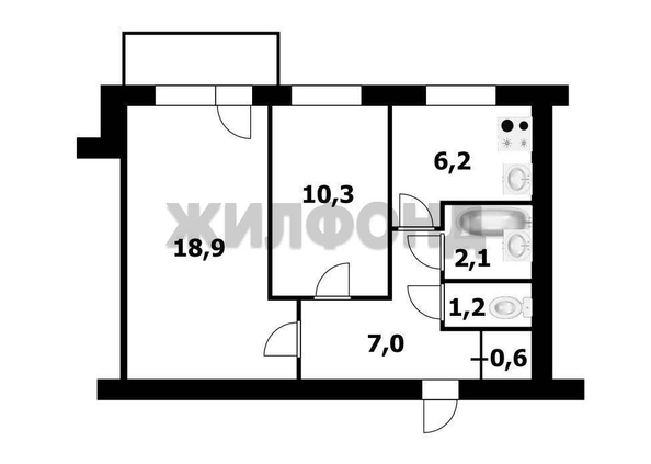 
   Продам 2-комнатную, 45.2 м², Ватутина ул, 11

. Фото 22.