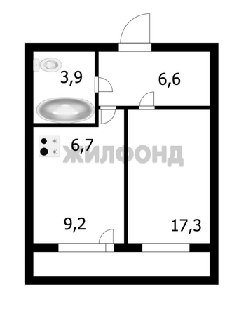 
  Продается 2-комн. квартира, 39.1 м², ЖК Новый парк, дом 1
. Фото 9.