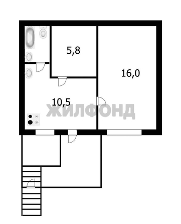 
   Продам 2-комнатную, 34.8 м², Героев Революции ул, 107

. Фото 7.