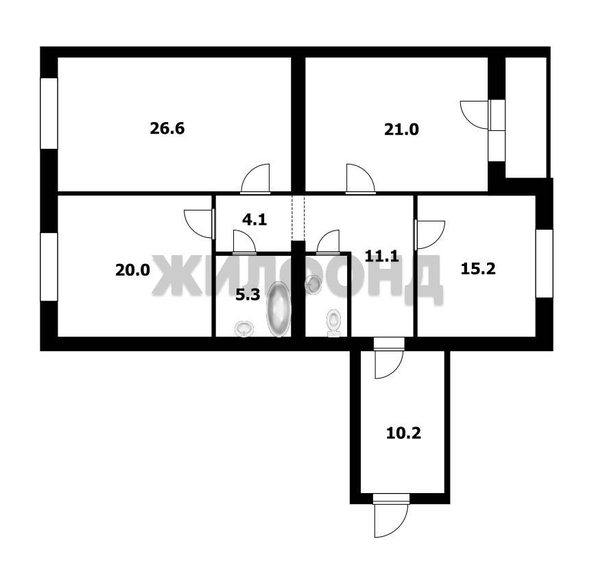 
   Продам 3-комнатную, 116.5 м², Кирова ул, 46

. Фото 24.