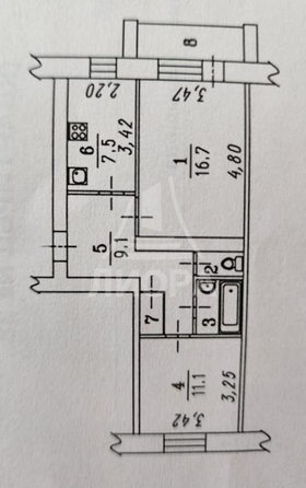 
   Продам 2-комнатную, 50 м², Избышева ул, 23

. Фото 11.