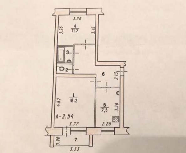 
   Продам 2-комнатную, 52 м², Химиков ул, 6А

. Фото 7.