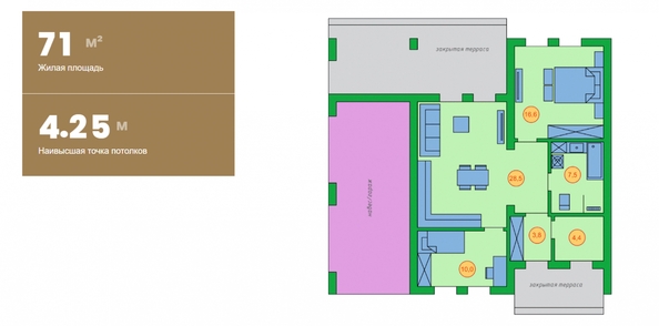 
   Продам дом, 71 м², Усть-Заостровка

. Фото 4.