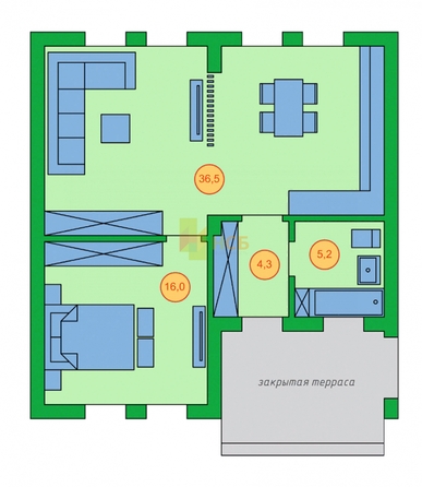 
   Продам дом, 62 м², Дружино

. Фото 1.