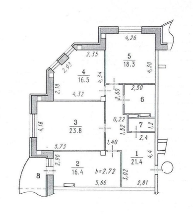 
   Продам 3-комнатную, 105.6 м², 1 Мая ул, 1/1

. Фото 9.