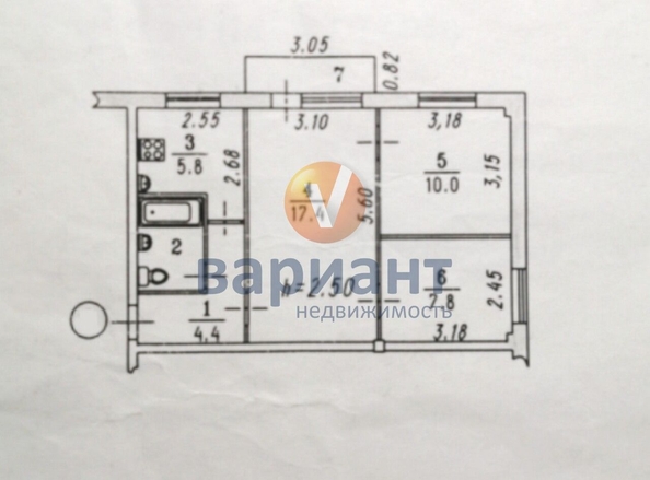 
   Продам 3-комнатную, 49 м², Энтузиастов пер, 11В

. Фото 1.