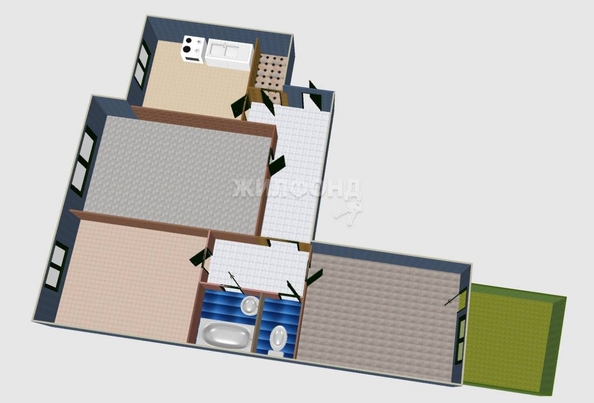 
   Продам 3-комнатную, 62.2 м², Марьяновская 22-я ул, 8

. Фото 1.