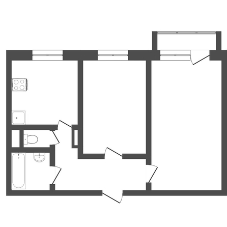 
   Продам 2-комнатную, 48.2 м², Сибаковская ул, 8

. Фото 1.