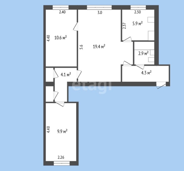 
  Продается 3-комн. квартира, 57 м², 50 лет Профсоюзов ул, д. 57
. Фото 4.