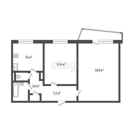 
  Продается 2-комн. квартира, 52.9 м², Торговая ул, д. 34
. Фото 5.