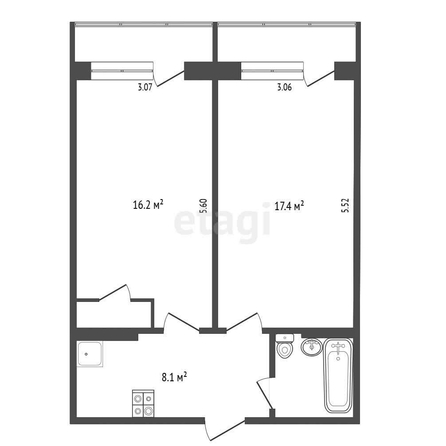 
  Продается 2-комн. квартира, 47.5 м², Железнодорожная 1-я ул, д. 18/1
. Фото 5.