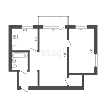 
  Продается 2-комн. квартира, 40 м², Карла Маркса пр-кт, д. 67
. Фото 5.