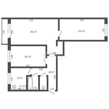 
  Продается 3-комн. квартира, 58.5 м², Ермолаева ул, д. 8
. Фото 5.