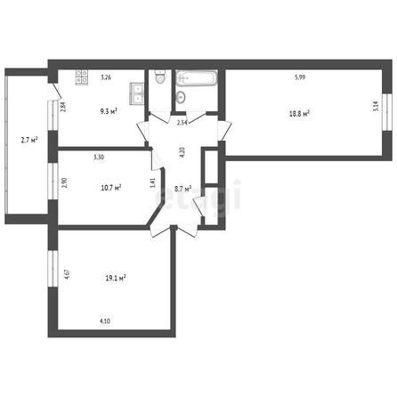 
  Продается 3-комн. квартира, 70.3 м², Масленникова ул, д. 45
. Фото 5.