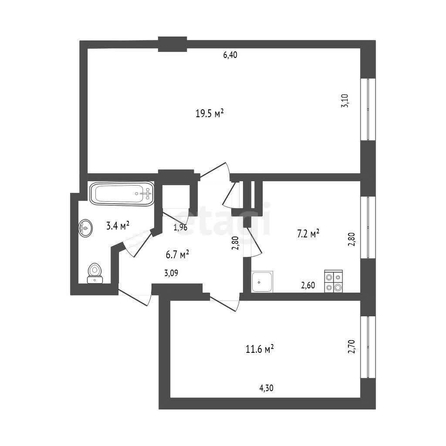 
  Продается 2-комн. квартира, 48.9 м², Богдана Хмельницкого ул, д. 148
. Фото 5.
