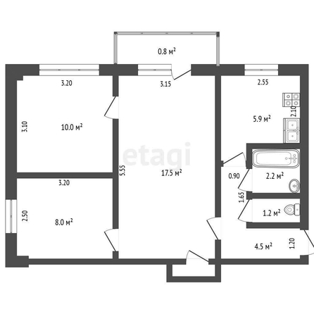 
  Продается 3-комн. квартира, 49.9 м², Путилова ул, д. 13
. Фото 5.