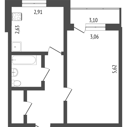 
  Продается 1-комн. квартира, 37.5 м², Кирова ул, д. 4/2
. Фото 5.