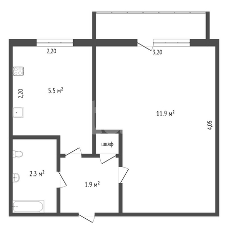 
  Продается 1-комн. квартира, 31 м², Магистральная ул, д. 66
. Фото 5.