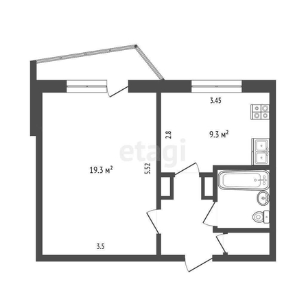 
  Продается 2-комн. квартира, 52.5 м², Дианова ул, д. 21
. Фото 2.