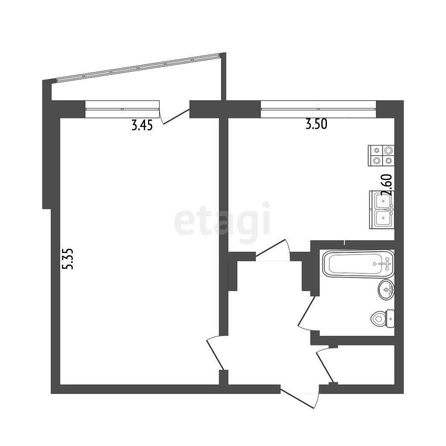 
  Продается 1-комн. квартира, 38.4 м², 3-я любинская, д. 22к1
. Фото 5.