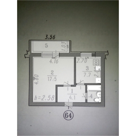 
  Продается 1-комн. квартира, 36 м², Ленинградская 2-я ул, д. 22/1
. Фото 5.