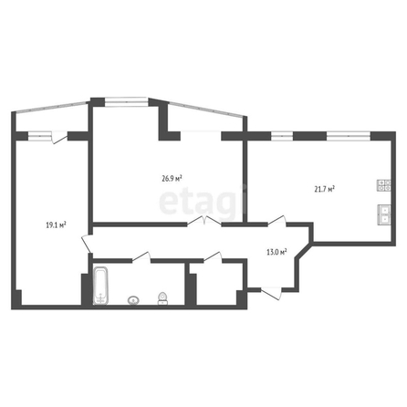 
  Продается 2-комн. квартира, 90.1 м², Арнольда Нейбута ул, д. 8
. Фото 5.