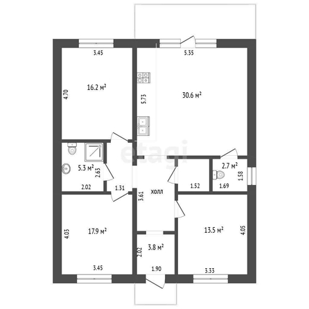 
  Продается дом, 104.4 м², Омск
. Фото 5.