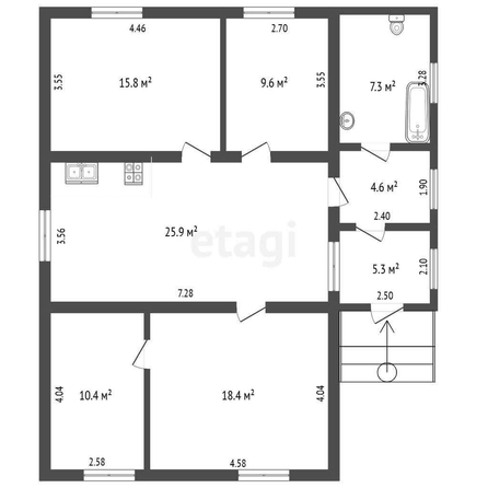 
  Продается дом, 92 м², Омск
. Фото 5.