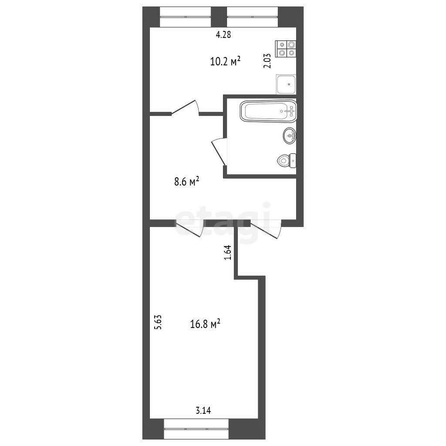 
  Продается 1-комн. квартира, 40.1 м², 22-го партсъезда, д. 6А
. Фото 5.